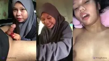 Ukhti Hijab Erin Cantik Bersama Pacar Mobil